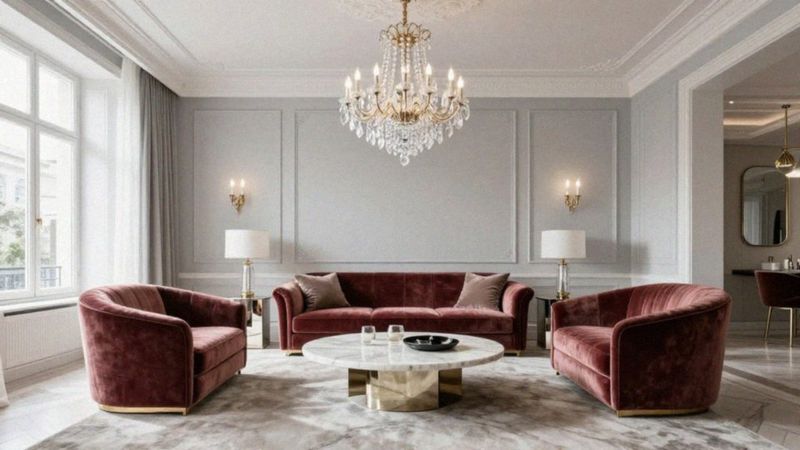 Jak zaplanować układ i proporcje mebli w stylu glamour?
