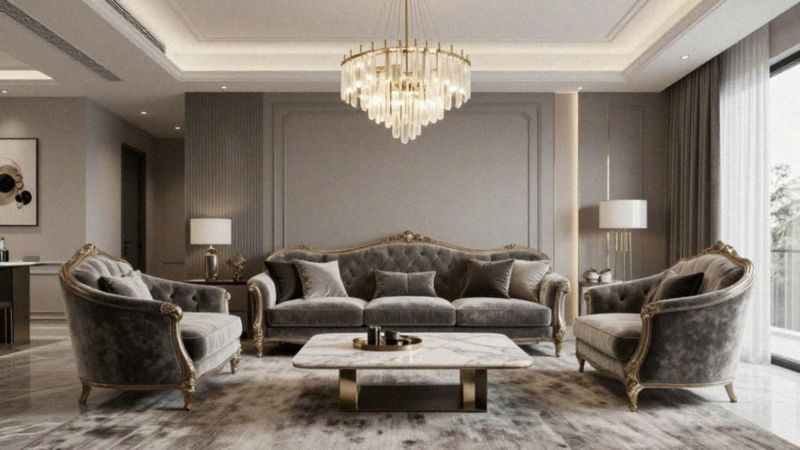 Które meble zapewnią efekt glamour w salonie?