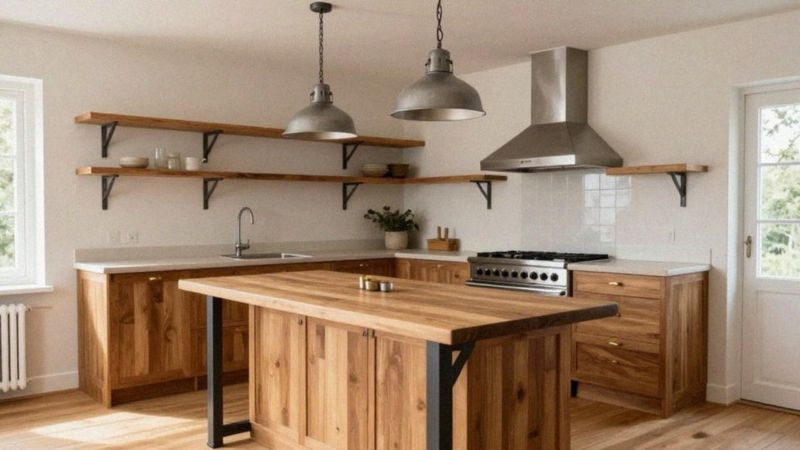 Jak łączyć drewno z metalem w kuchni farmhouse?