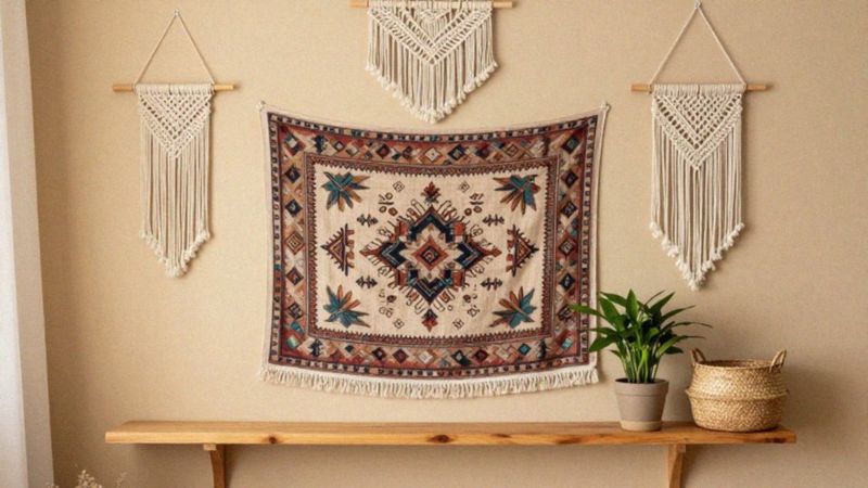 Jak łączyć wzory i tekstury na ścianie boho?