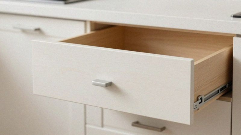 Jak wyjąć szufladę z mechanizmem cichego domykania?