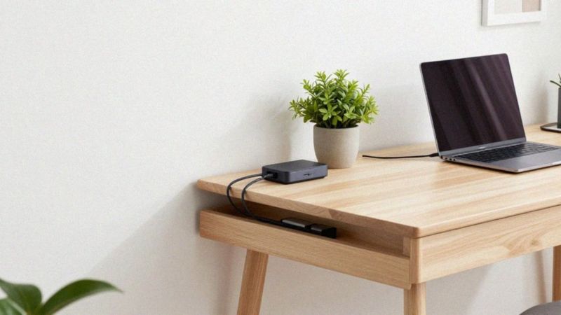 Jak ukryć listwę zasilającą i hub USB?