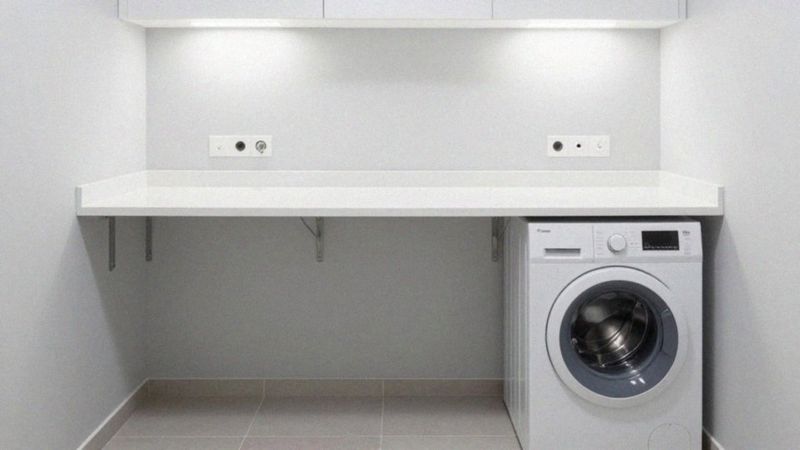 Jak montować blat nad pralką i suszarką?