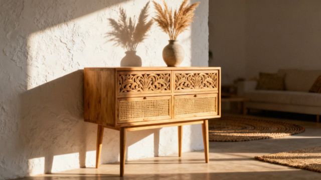 Komoda boho — elegancja i styl w Twoim wnętrzu