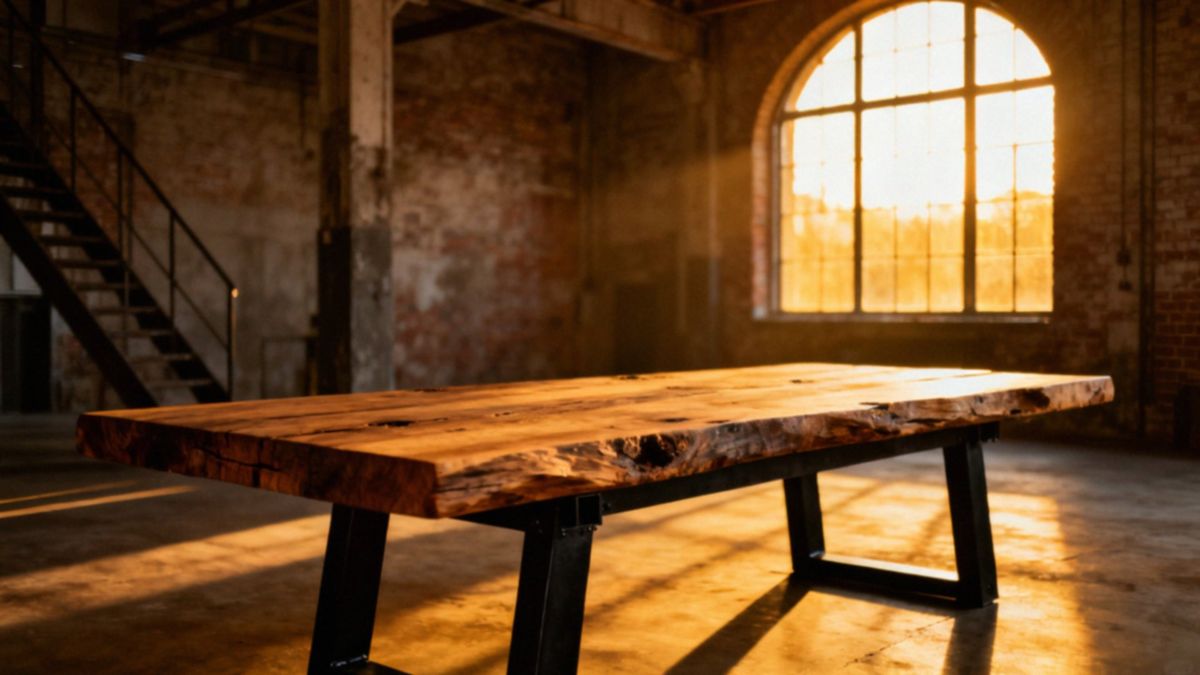 Meble industrialne drewniane — co warto wiedzieć o stylu i wyborze?