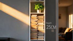 Regał 25 cm głębokości — idealne rozwiązanie do małych wnętrz