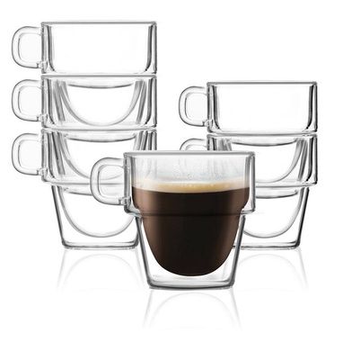 Komplet 6 szklanek do espresso z podwójną ścianką 150ml Senso