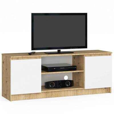 KOMODA RTV K140 2D 1P CLP DĄB ARTISAN / BIAŁY