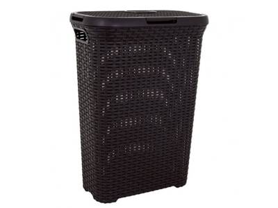 Kosz na pranie Rattan Style 60 l ciemnobrązowy CURVER