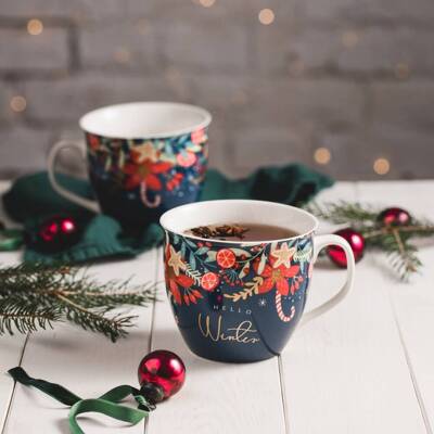 Kubek porcelanowy Holly 550 ml Hello Winter AMBITION