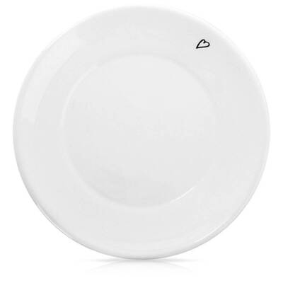 Spodek / talerzyk mały ceramiczny biały SERDUSZKA 12 cm