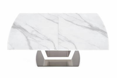 Stół Rozkładany Blanco 160-220 cm Biały Marmur