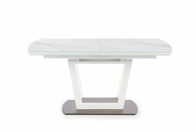 Stół Rozkładany Blanco 160-220 cm Biały Marmur