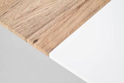 Stół Rozkładany Caliber160-200 cm Biały/ Dąb Remo