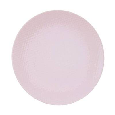 Talerz deserowy płaski ceramiczny 21 cm różowy